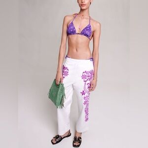 NWT. Maje Embroidered Trousers. NEW